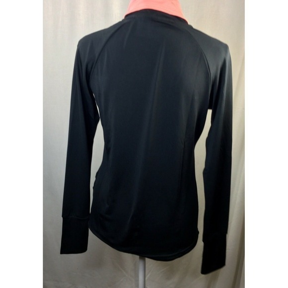 NWT Wilson Black Zip Workout Jacket Woman's Size S Coral Salmon Collar New - Picture 5 of 7